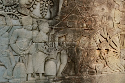 大吳哥Angkor Thom巴揚寺Bayon石雕壁畫