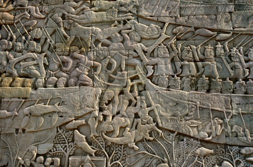 大吳哥 Angkor Thom 巴揚寺 Bayon 石雕壁畫