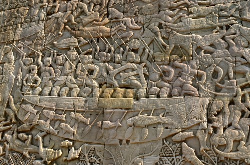 大吳哥 Angkor Thom 巴揚寺 Bayon 石雕壁畫