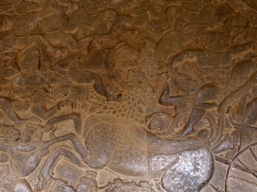 小吳哥 Angkor Wat 楞伽大戰浮雕